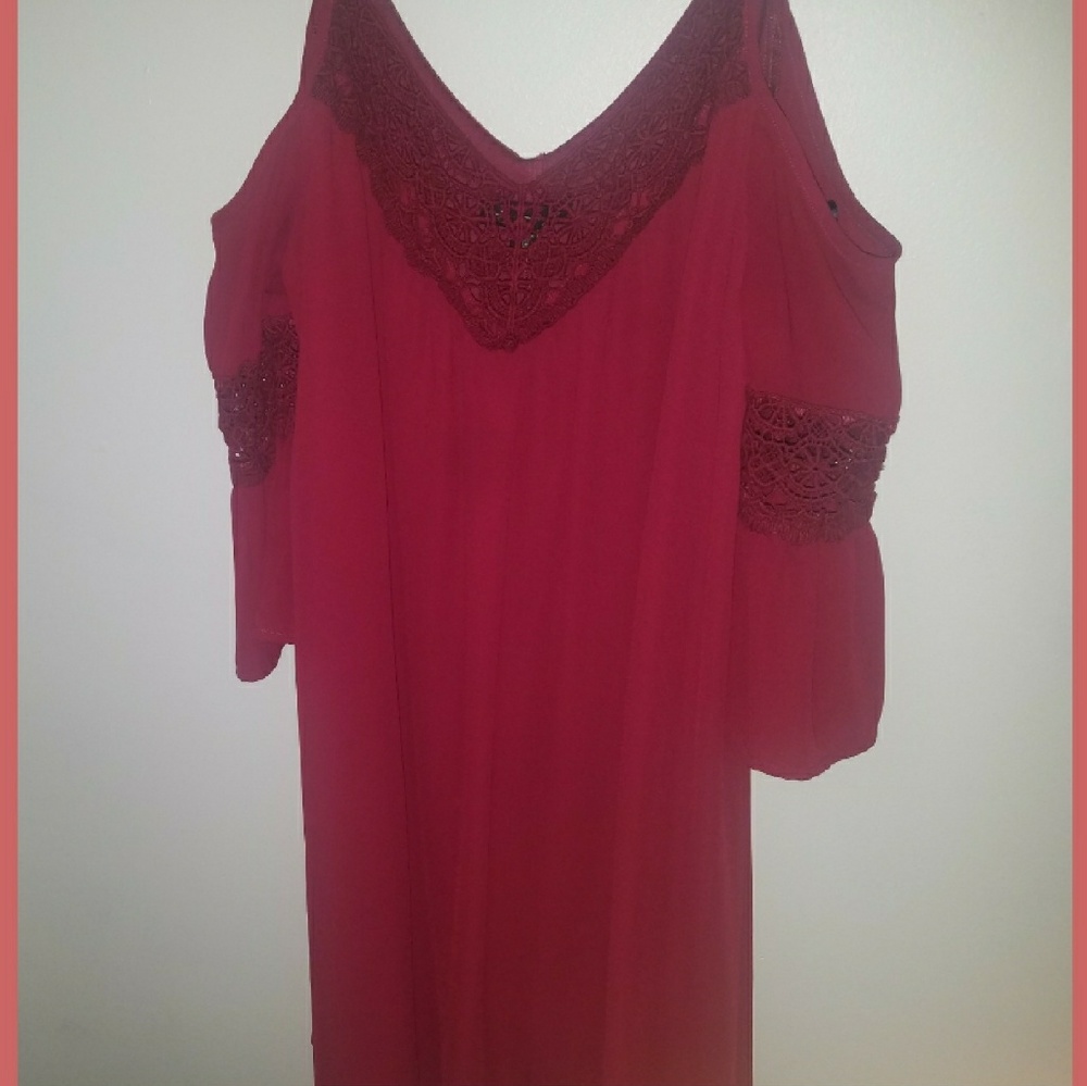 Open shoulder dress